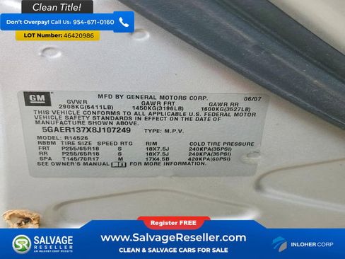 Used 2008 Buick Enclave CX w/ Driver Confidence Package image 17