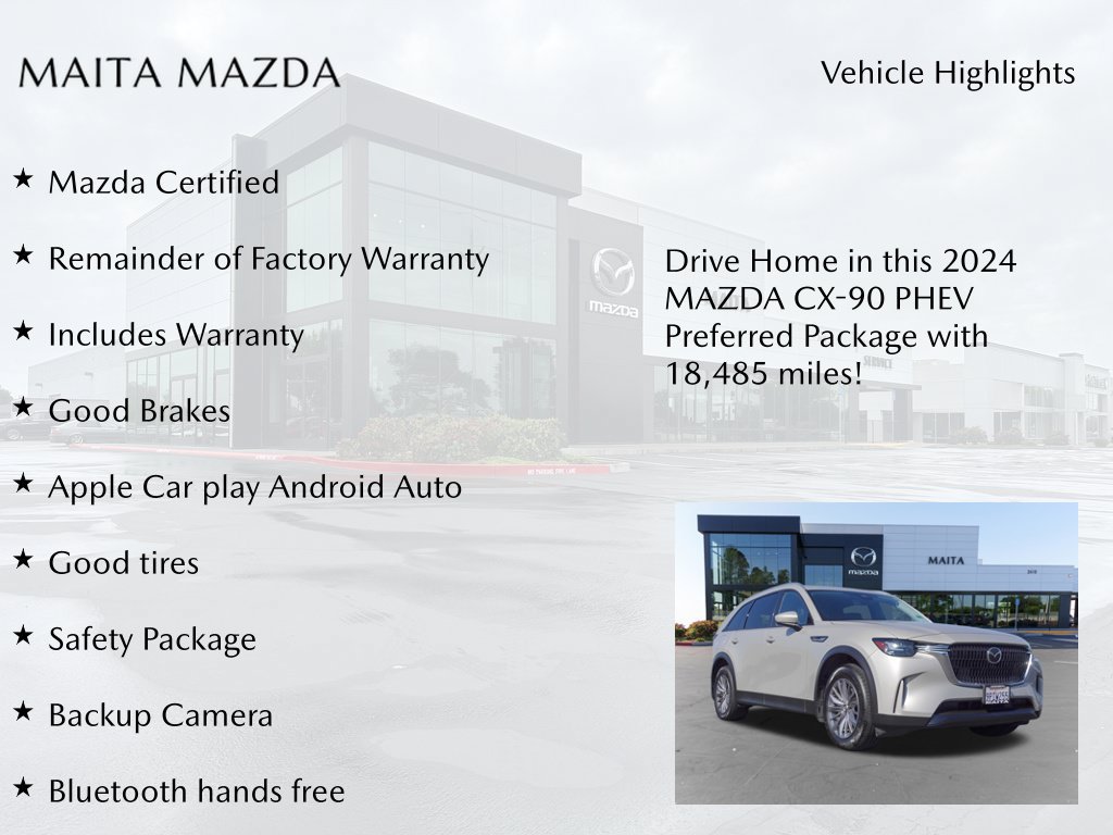 Used 2024 MAZDA CX-90 Plug-In Hybrid w/ Preferred AWD/4WD image 7