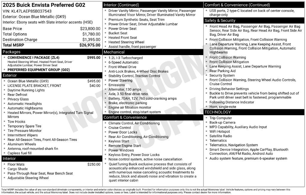 Used 2025 Buick Envista Preferred w/ Convenience I Package FWD image 33