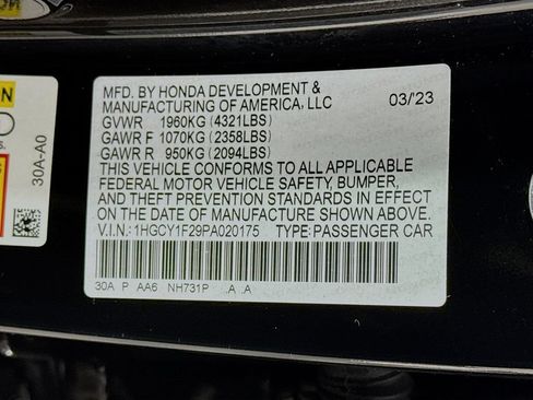 Certified 2023 Honda Accord LX image 28