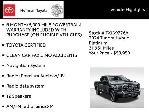 Used 2024 Toyota Tundra Platinum AWD/4WD image 8