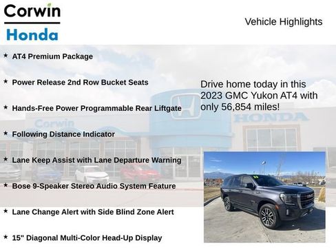 Used 2023 GMC Yukon AT4 w/ AT4 Premium Package image 7