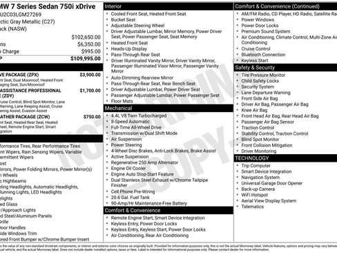 Used 2020 BMW 750i xDrive w/ Executive Package image 11