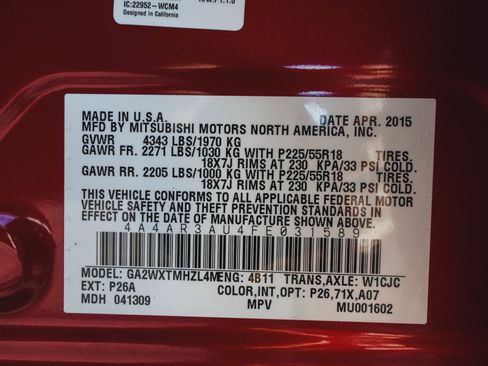 Used 2015 Mitsubishi Outlander Sport ES image 14