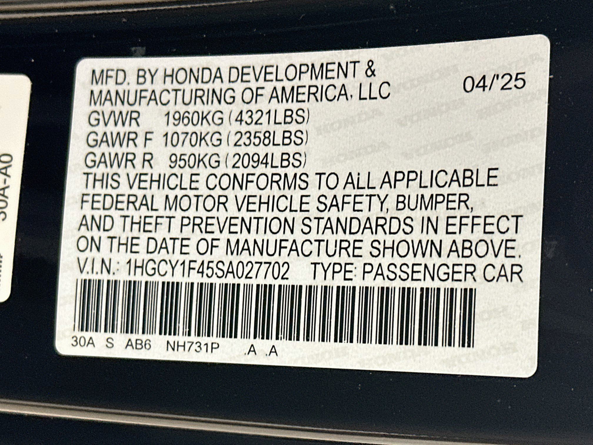 Used 2025 Honda Accord SE image 12