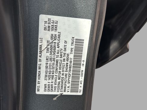 Used 2017 Honda Ridgeline RTL-E image 17