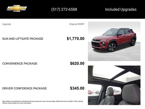 Certified 2021 Chevrolet TrailBlazer RS w/ Sun and Liftgate Package image 15