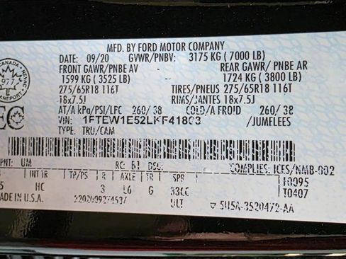 Used 2020 Ford F150 Lariat w/ Equipment Group 502A Luxury AWD/4WD image 46