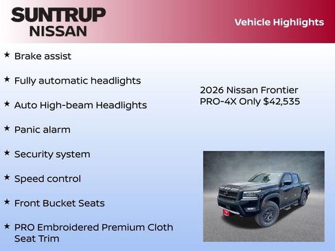 New 2026 Nissan Frontier PRO-4X image 38