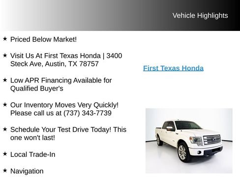 Used 2013 Ford F150 Limited AWD/4WD image 9