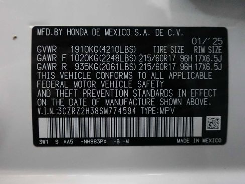 Certified 2025 Honda HR-V LX image 29
