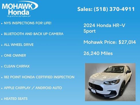 Certified 2024 Honda HR-V Sport image 8
