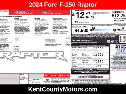 Used 2024 Ford F150 Raptor w/ Equipment Group 803A Raptor R