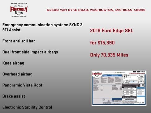 Used 2019 Ford Edge SEL w/ Equipment Group 201A AWD/4WD image 7