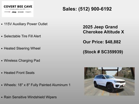 New 2025 Jeep Grand Cherokee Altitude AWD/4WD image 24