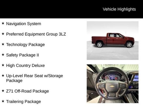 Certified 2019 Chevrolet Silverado 1500 High Country w/ Technology Package image 16