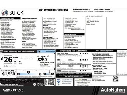 Used 2021 Buick Envision Preferred w/ Sport Touring Package