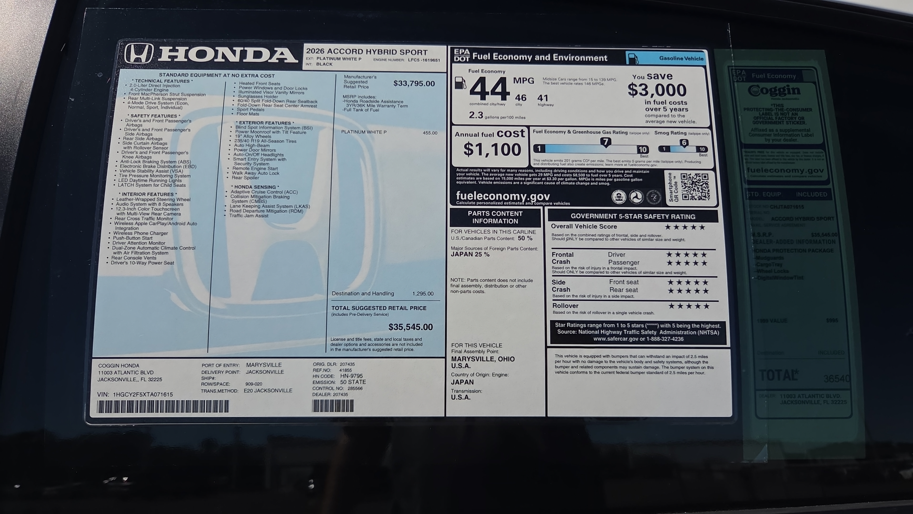 New 2026 Honda Accord Sport image 11
