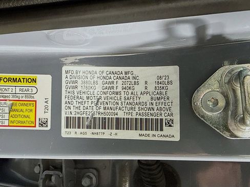 Certified 2024 Honda Civic Sport image 34