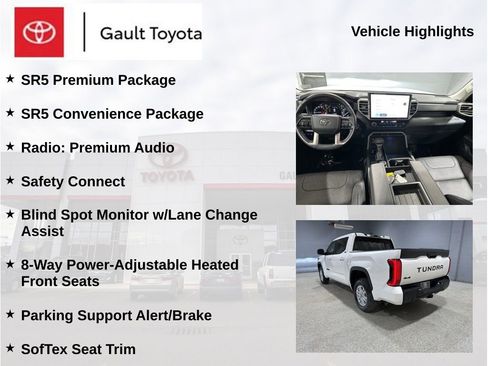 Certified 2022 Toyota Tundra SR5 w/ SR5 Premium Package AWD/4WD image 4