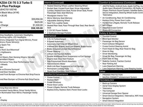 Used 2025 MAZDA CX-70 3.3 Turbo S w/ Premium Plus AWD/4WD image 7