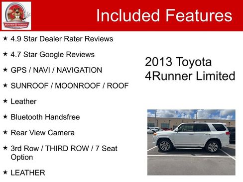 Used 2013 Toyota 4Runner Limited AWD/4WD image 5