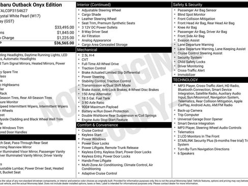 Certified 2023 Subaru Outback Onyx Edition AWD/4WD image 3