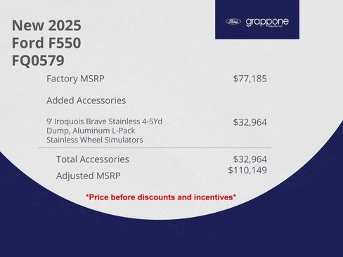 New 2025 Ford F550 4x4 Regular Cab Super Duty image 2