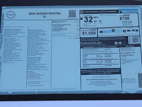 New 2026 Nissan Sentra SL FWD image 9