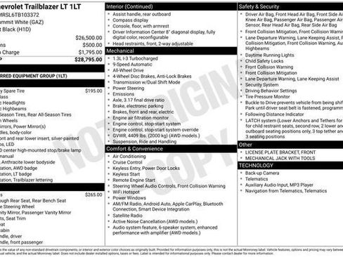 New 2026 Chevrolet TrailBlazer LT image 27
