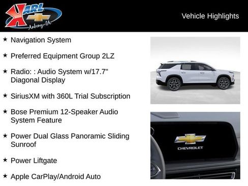 New 2026 Chevrolet Traverse High Country AWD/4WD image 3