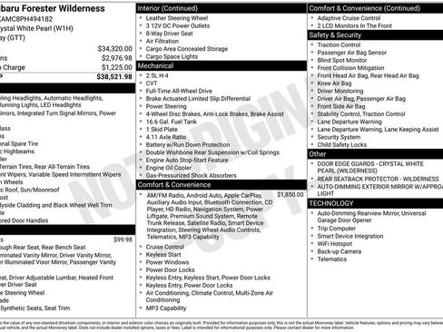 Certified 2023 Subaru Forester Wilderness AWD/4WD image 10