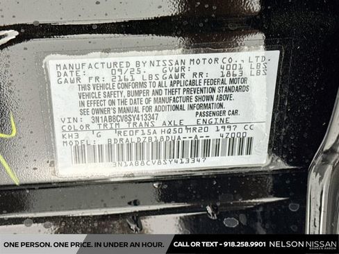 Certified 2025 Nissan Sentra SV FWD image 29