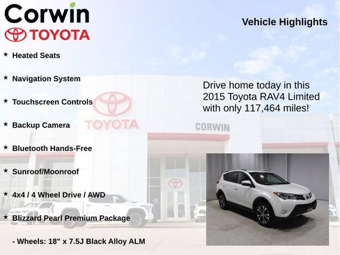 Used 2015 Toyota RAV4 Limited AWD/4WD image 6