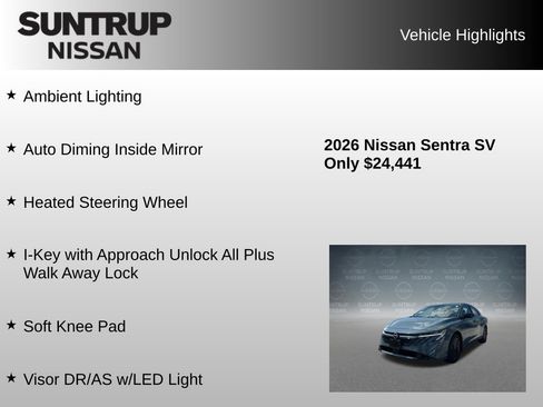 Used 2026 Nissan Sentra SV w/ SV Convenience Package FWD image 31