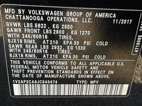 Used 2018 Volkswagen Atlas S image 26