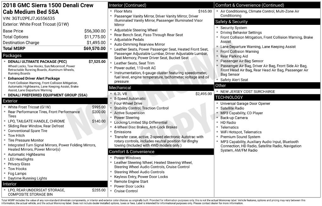 Used 2018 GMC Sierra 1500 Denali w/ Denali Ultimate Package AWD/4WD image 41