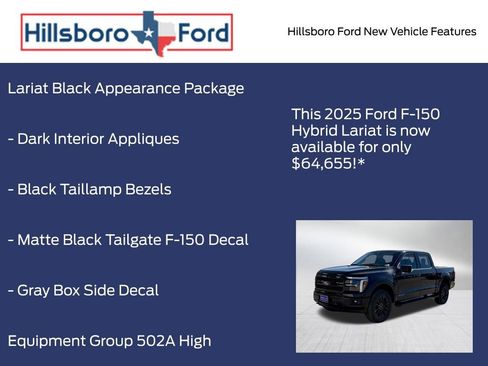 New 2025 Ford F150 Lariat w/ Equipment Group 502A High image 10