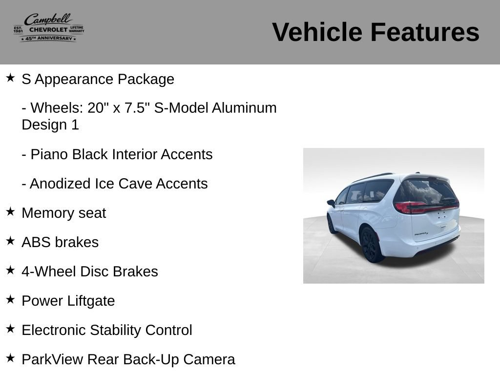 Used 2024 Chrysler Pacifica Touring-L w/ S Appearance Package FWD image 10