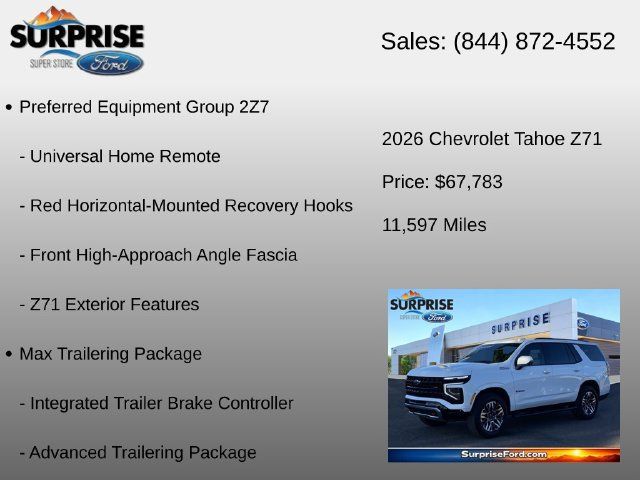 Used 2026 Chevrolet Tahoe Z71 w/ Z71 Off-Road Package AWD/4WD image 24