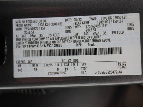 Used 2022 Ford F150 Platinum w/ Equipment Group 701A High AWD/4WD image 37