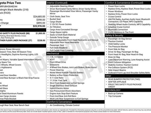 Used 2017 Toyota Prius Two w/ Prius Two Safety Plus Package FWD image 1