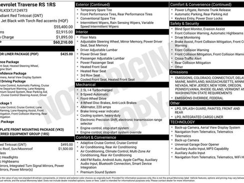 New 2026 Chevrolet Traverse RS w/ LPO, Floor Liner Package image 28