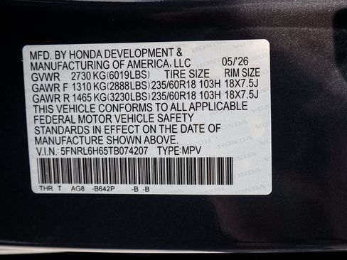 New 2026 Honda Odyssey EX-L image 34
