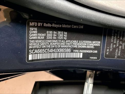 Used 2017 Rolls-Royce Wraith Base image 34