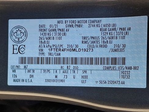Used 2021 Ford Ranger Lariat w/ Trailer Tow Package AWD/4WD image 30