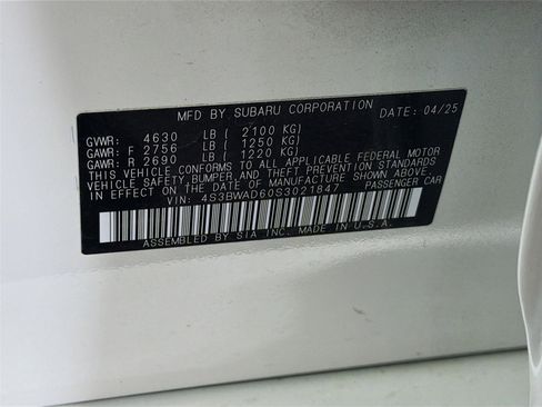 Certified 2025 Subaru Legacy Premium AWD/4WD image 31
