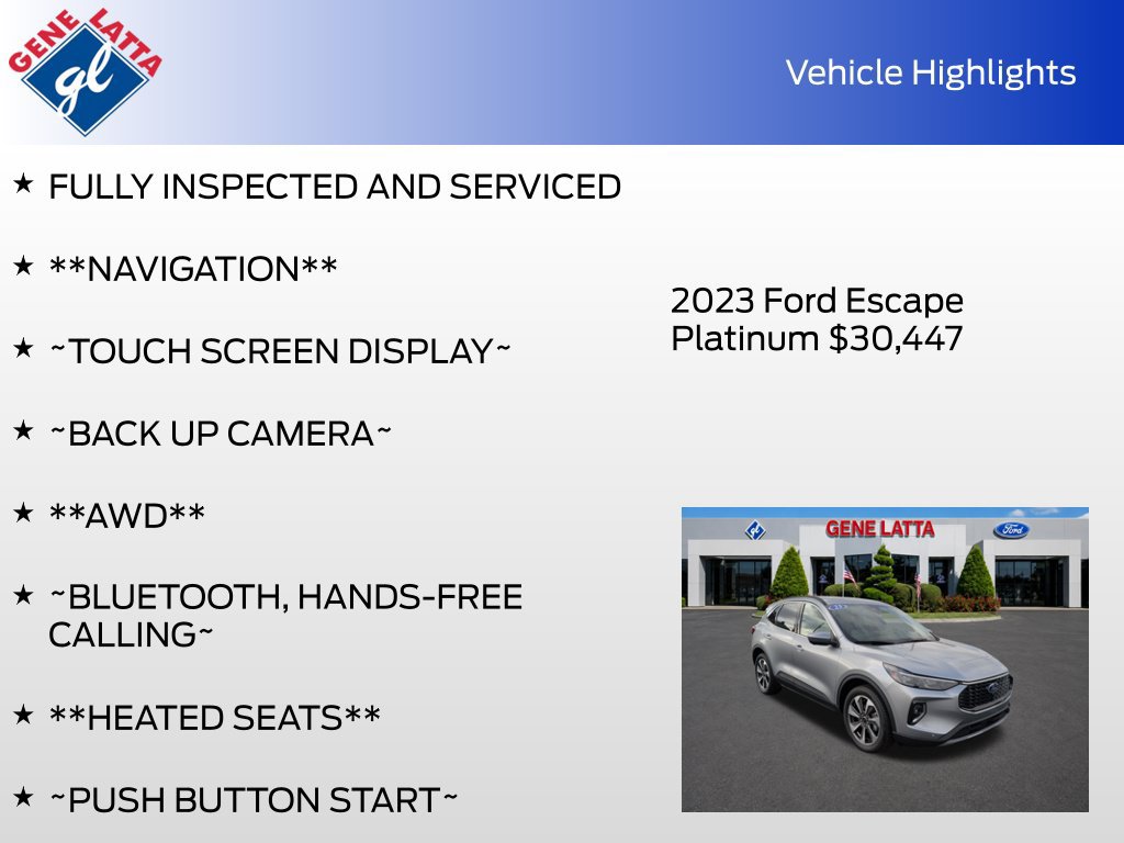Certified 2023 Ford Escape Platinum AWD/4WD image 33