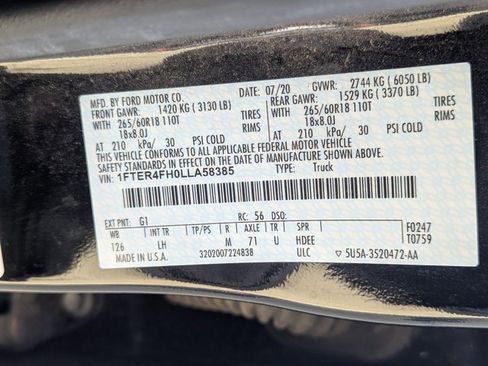 Used 2020 Ford Ranger XLT w/ Equipment Group 302A Luxury image 34