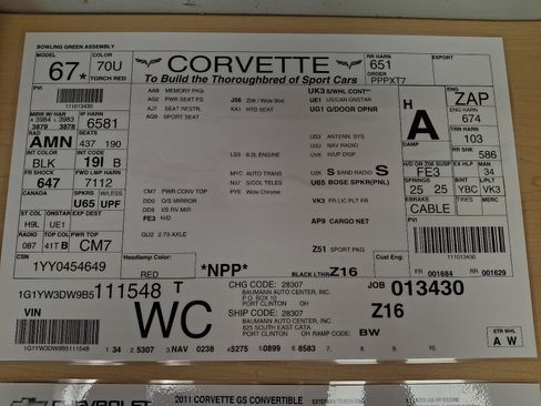 Used 2011 Chevrolet Corvette Grand Sport w/ Preferred Equipment Group RWD image 33